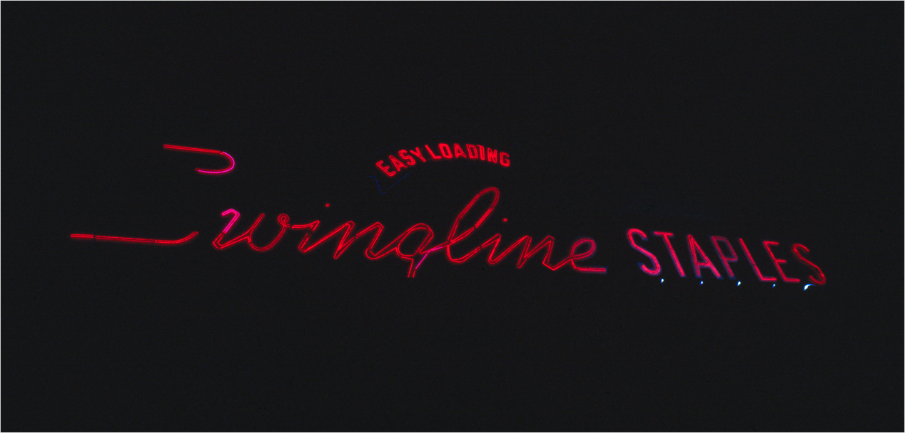 SwinglineStaplesNeon1985 copy Black and White Street Photographs